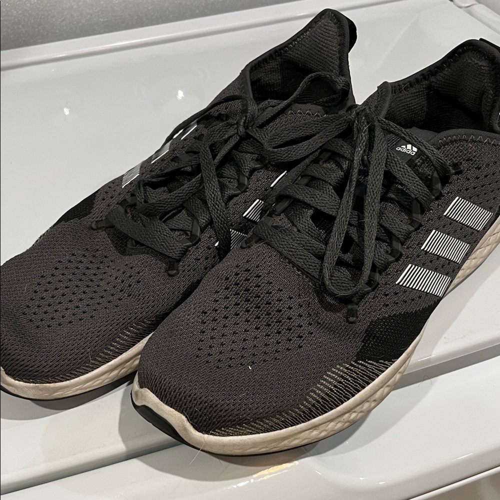 Adidas Black and White Athletic Sneakers